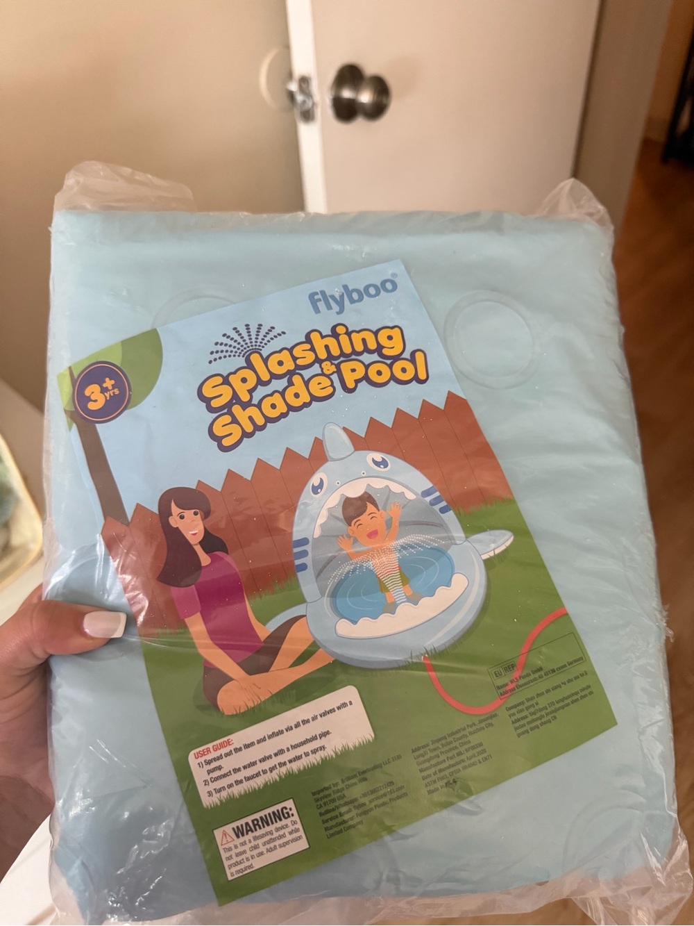 Splashing Shade Pool - Light Blue Kids Water Play